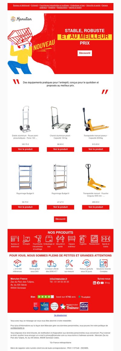 Les indispensables de l’entrepôt au meilleur prix
