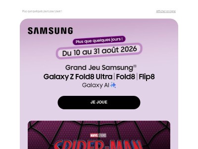 🕸️Tissez votre toile pour gagner le Z Fold8 Ultra ! 🎁