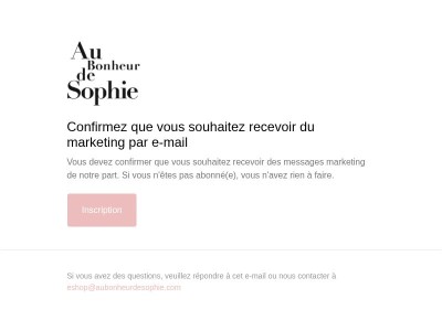 Confirmez que vous souhaitez recevoir du marketing par e-mail