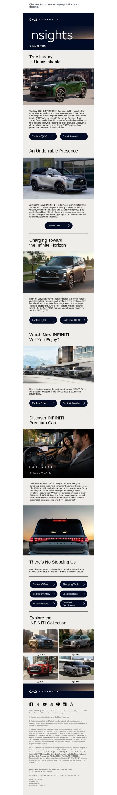 The New 2026 INFINITI QX60* is a masterclass in luxury