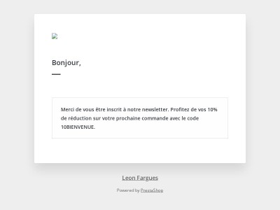 [Leon Fargues] Confirmation d'inscription à notre newsletter