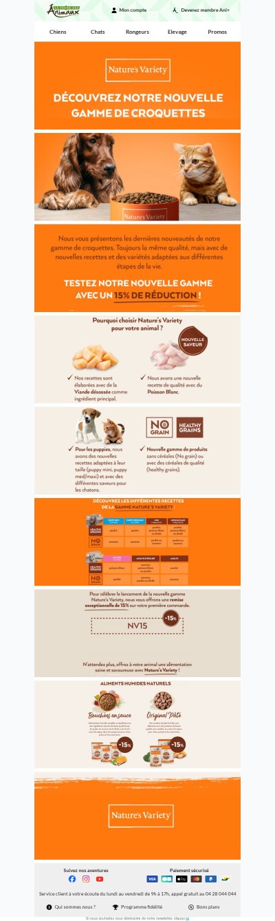 15% de réduction : Nature's Variety