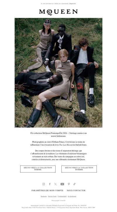 Pré-collection McQueen Printemps/Été 2026