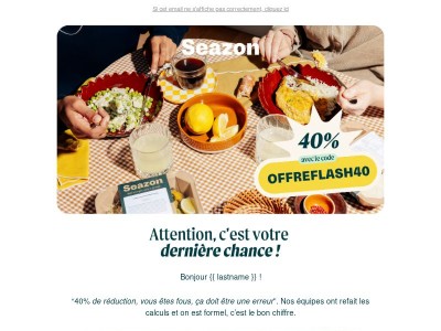 Dernière chance. 😱