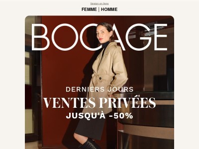 Ventes privées ✨ Derniers jours pour en profiter