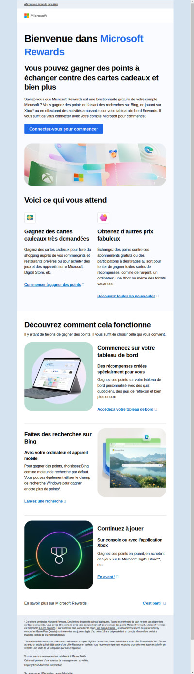 Microsoft Rewards fait partie de votre compte Microsoft