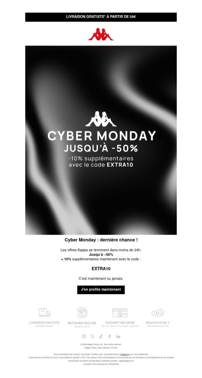 ⏱️ Cyber Monday | -10% supplémentaires