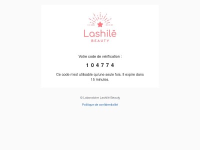 Votre code est : 104774