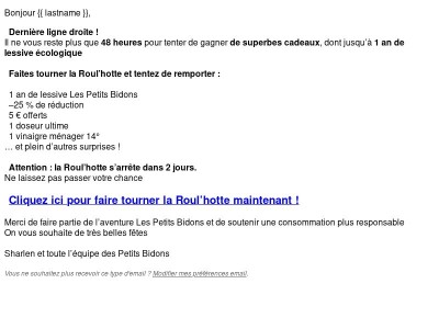 ⏰ Plus que 48h pour gagner jusqu’à 1 an de lessive !
