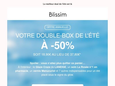 Votre double-box de l’été -50% ☀️