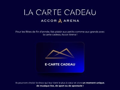 Une carte cadeau Accor Arena ou rien !