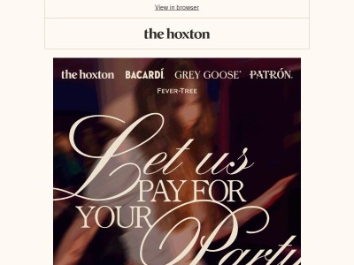 We want to pay for your party