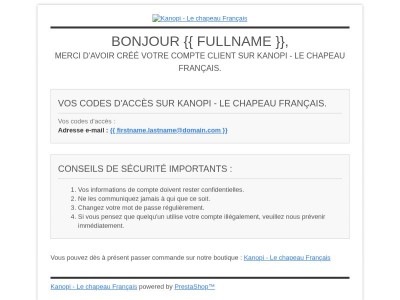 [Kanopi - Le chapeau Français] Bienvenue!