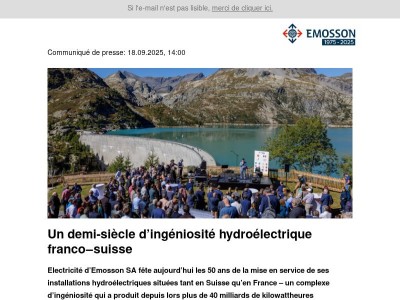 Un demi-siècle d’ingéniosité hydroélectrique franco–suisse