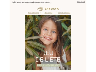 Jeu de l’été Sandaya : des SUPER lots à gagner 🎁 ☀️
