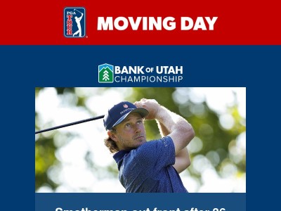 Smotherman takes 36-hole lead, seeks first Tour win at Bank of Utah