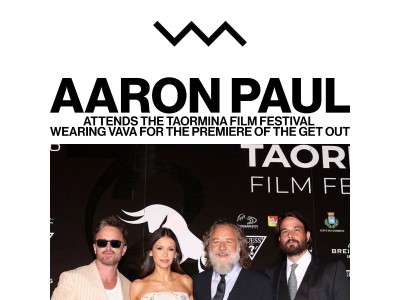 VAVA. AARON PAUL ATTENDS THE TAORMINA FILM FESTIVAL WEARING VAVA FOR THE PREMIERE OF THE GET OUT