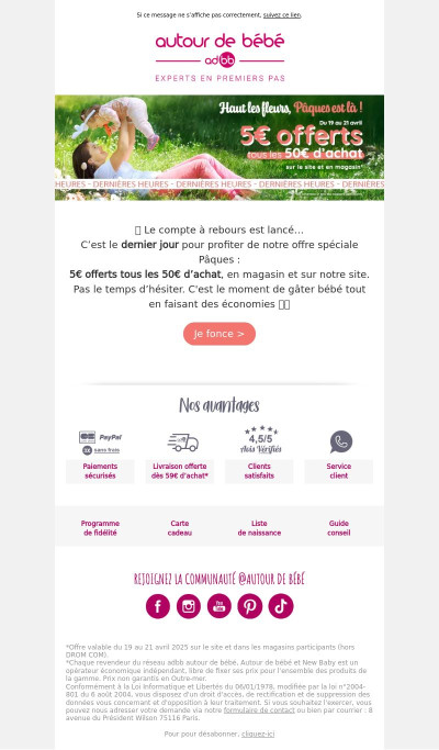 🔔 Dernières heures pour profiter de la promo de Pâques !