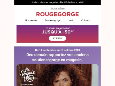 Un geste pour votre lingerie, 10€ pour vous ❤️