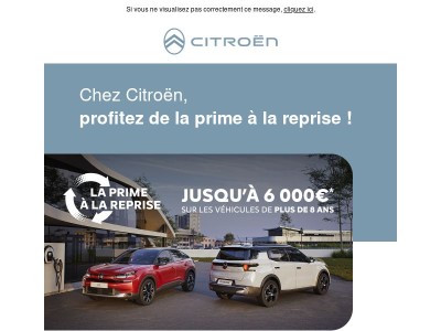 Prenez un nouveau départ avec Citroën, profitez de la prime à la reprise