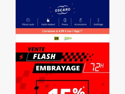 🧑‍🔧 -15% sur les embrayages ! Ne tardez plus ! 