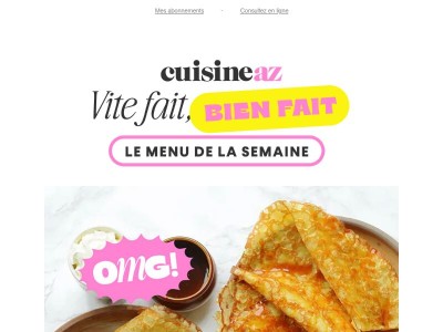 Vos menus vite faits, bien faits pour la semaine 🍲