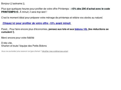Tic Tac... -15% avant minuit, c'est maintenant⏳