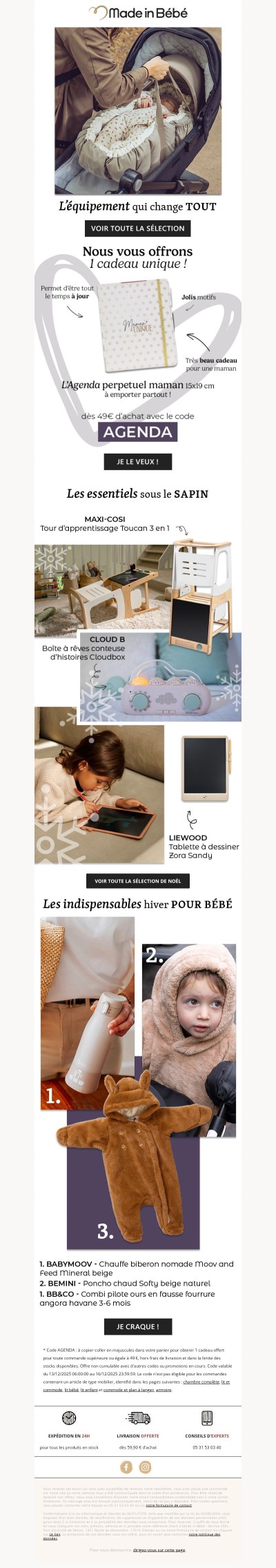 Un joli carnet OFFERT pour vos listes de Noël 🎁