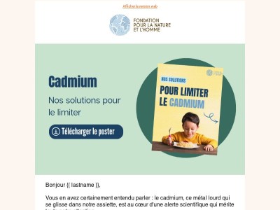 Ensemble, limitons le cadmium dans nos assiettes 🌿