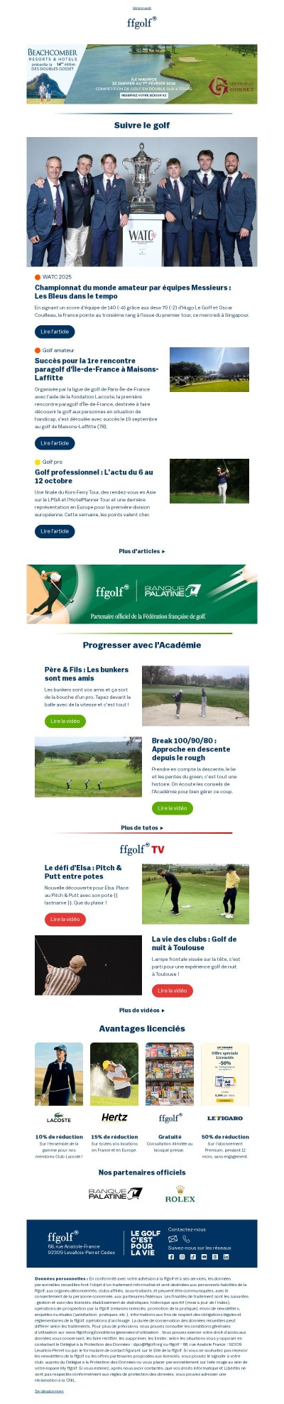 Votre rendez-vous ffgolf (08/10/25)