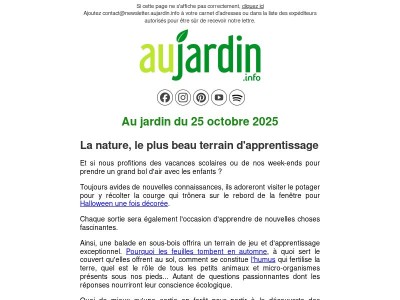Au jardin du 25 octobre 2025
