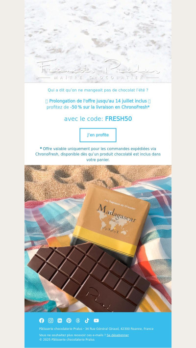 Qui a dit qu’on ne mangeait pas de chocolat l’été ?