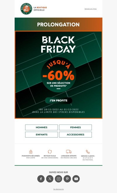 Black Friday : PROLONGATION