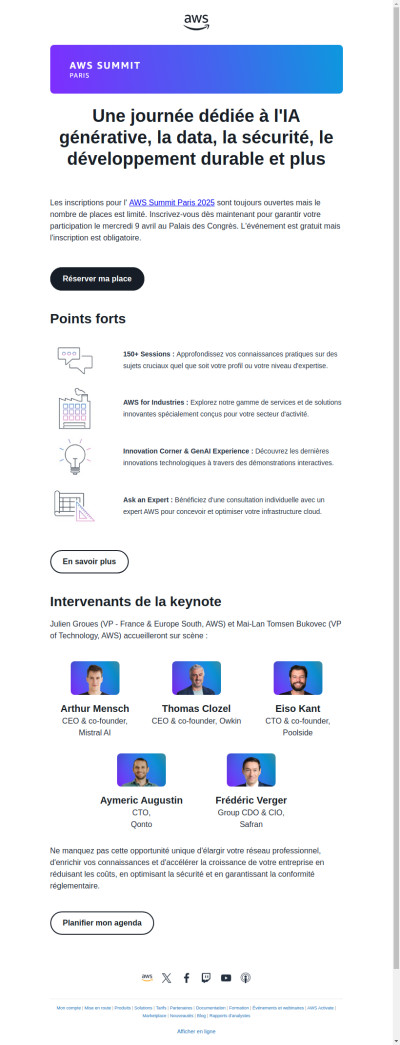 AWS Summit Paris 2025 | Plus que 3 semaines avant l'événement cloud le plus attendu de l'année