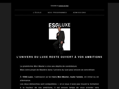 Mon Master est clos… mais pas l’ESG Luxe 💼