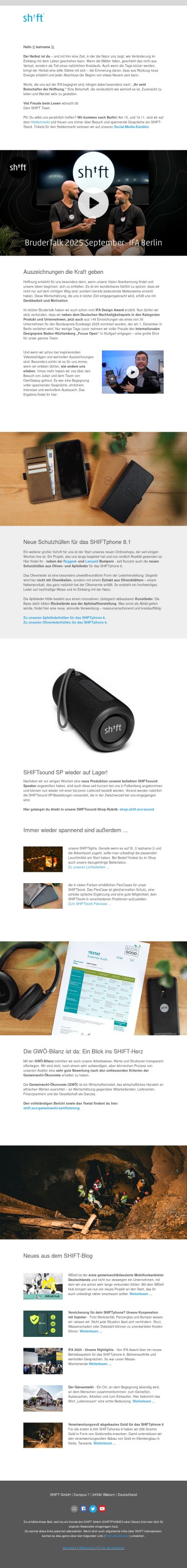 SHIFT-News: Wandel spüren, Hoffnung teilen