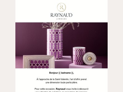 La Saint-Valentin selon Raynaud – L’art d’offrir avec élégance