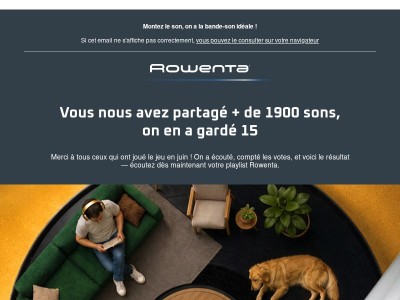 Découvrez votre playlist Rowenta 🎶