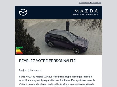 Ne manquez pas les améliorations apportées au Mazda CX-6e en termes d’expérience de conduite et de technologies