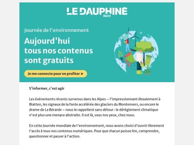 Aujourd'hui, tous nos contenus sont gratuits !