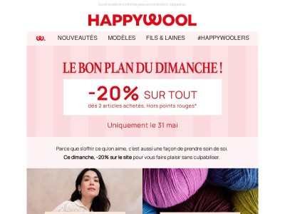 Bon plan du dimanche : -20% dès maintenant