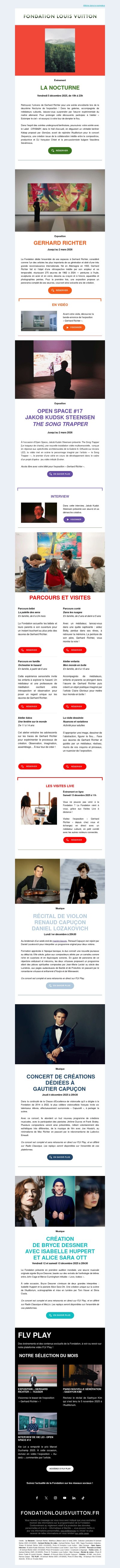 En décembre à la Fondation !