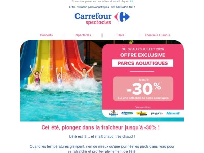 🎢 Jusqu'à -30% sur vos parcs aquatiques préférés !