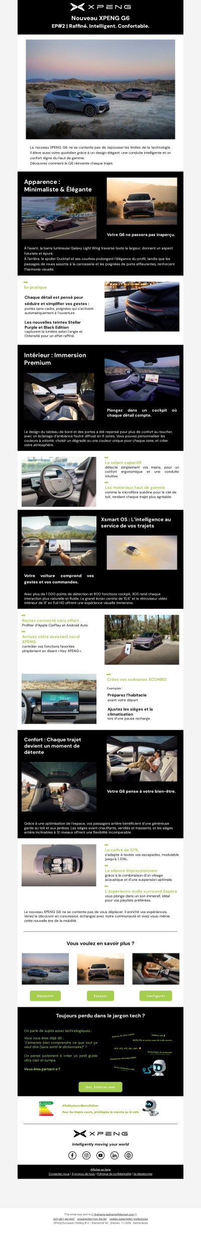 Le Nouveau G6 change la donne : design, confort et intelligence à bord