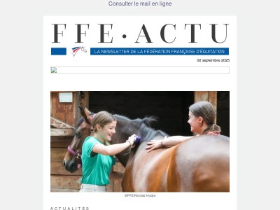 FFE ACTU : Dans l'actualité cette semaine... 📬