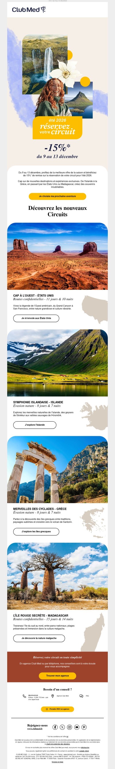 Circuits Été 2026 : réservez dès maintenant