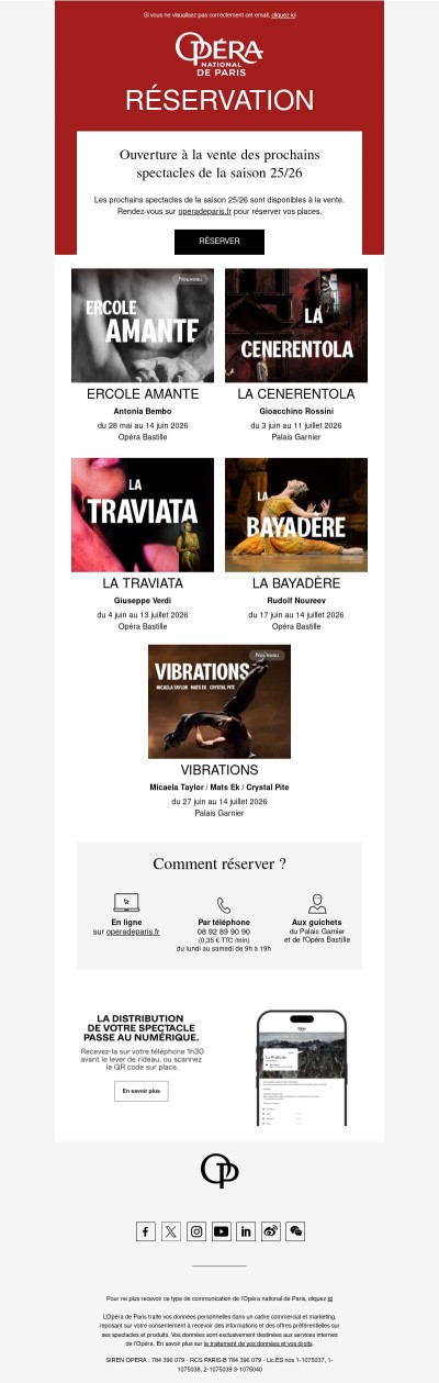 Réservez les prochains spectacles de la saison 25/26 !