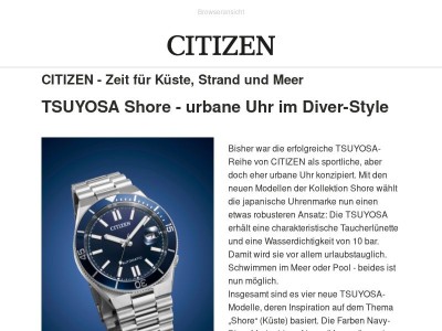 CITIZEN - Zeit für Küste, Strand und Meer