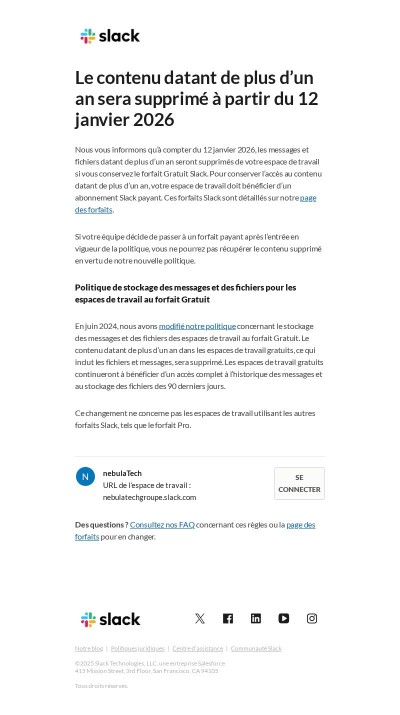 Avis : Le contenu datant de plus d’un an dans votre espace de travail gratuit sera supprimé à partir du 12 janvier 2026