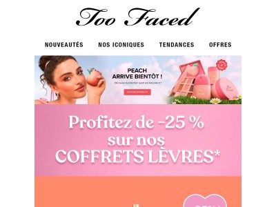 💕 Dernière chance de profiter de -25% sur nos coffrets lèvres !